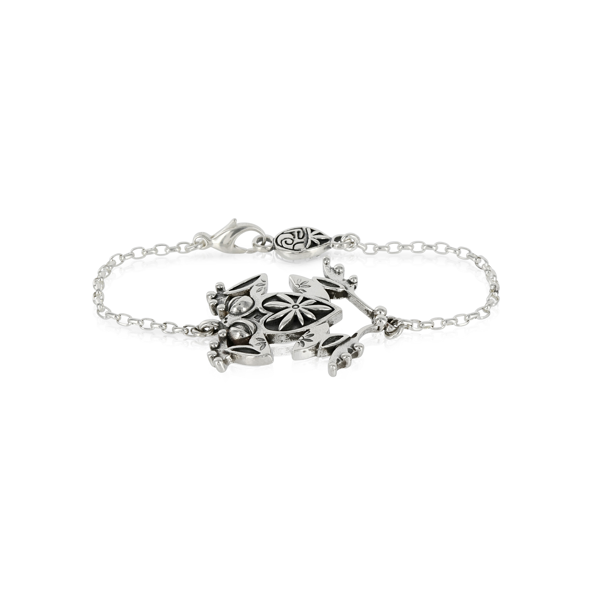 Silver Frog Bracelet by Prey Jewellery