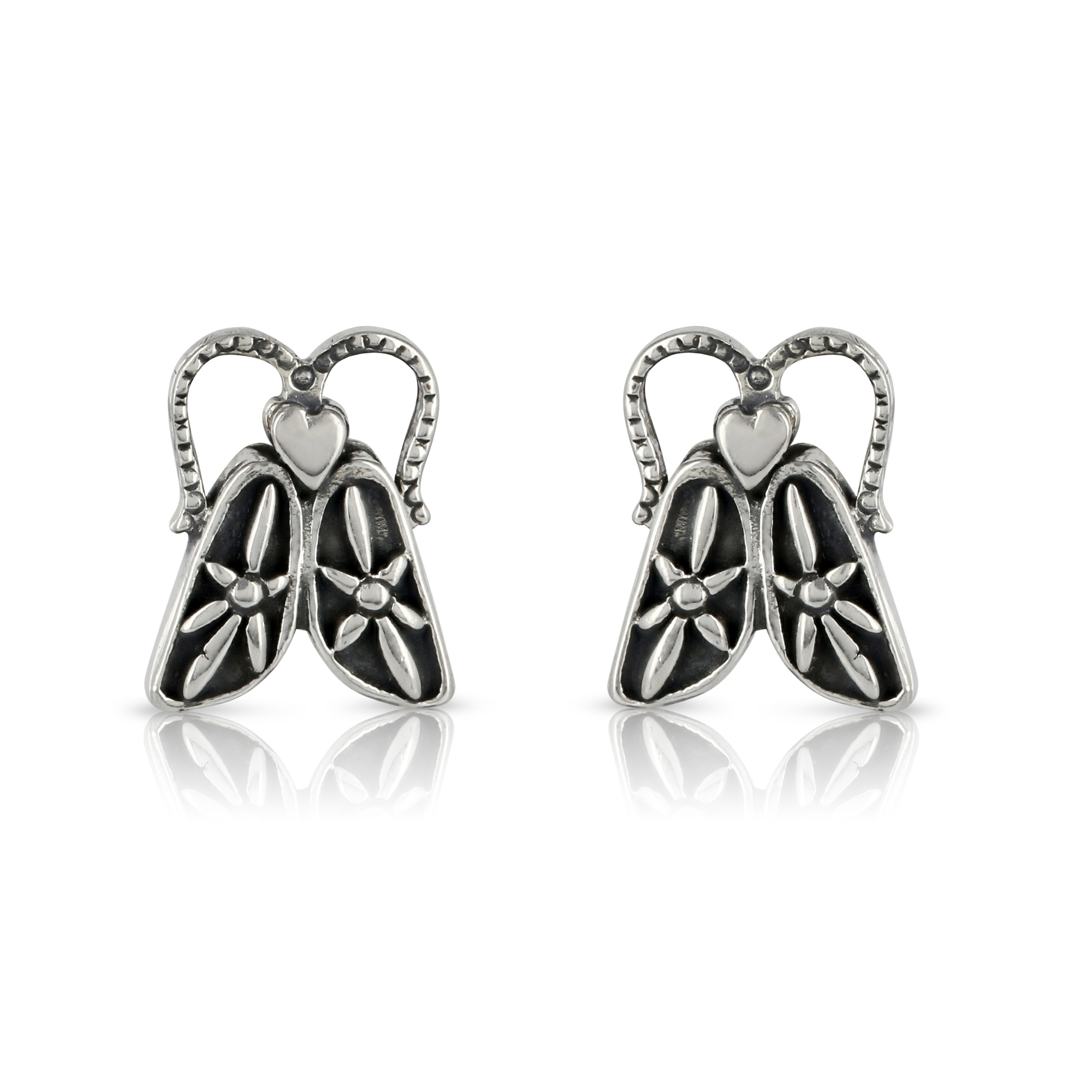 Silver Bug Stud Earrings by Prey Jewellery