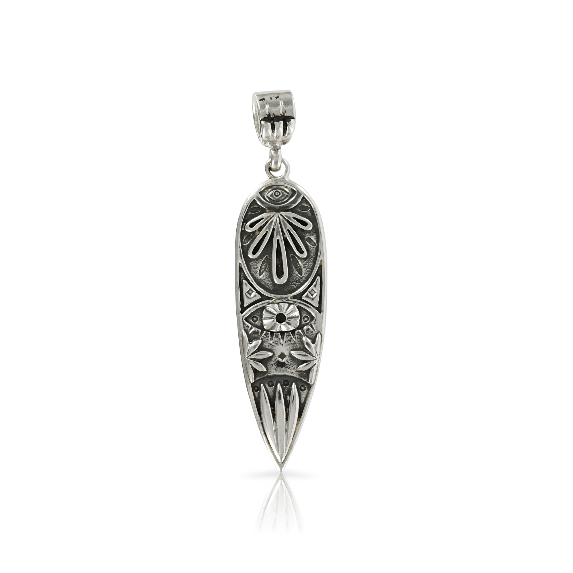 Silver Teardrop Pendant by Prey Jewellery