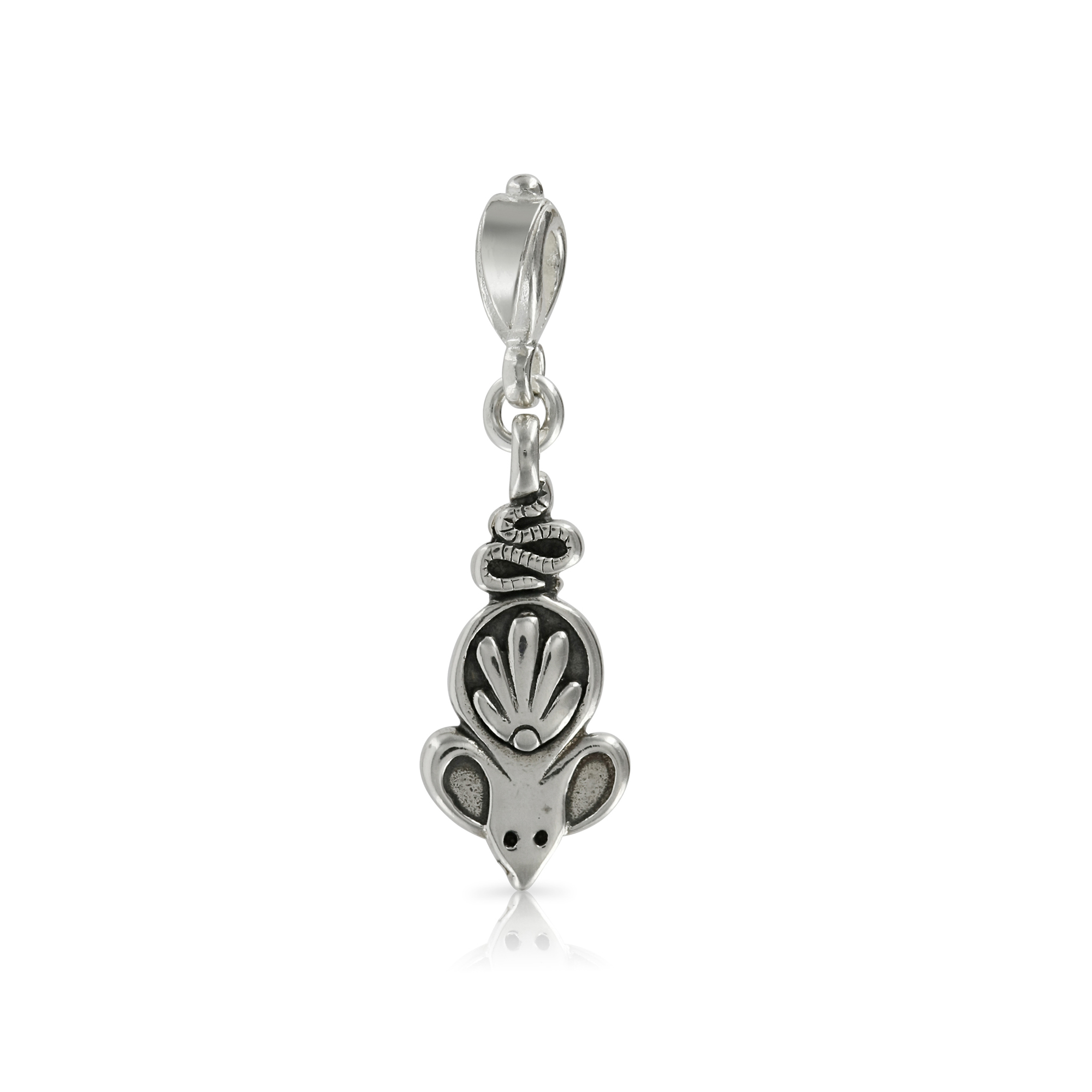 Silver Mouse Pendant by Prey Jewellery