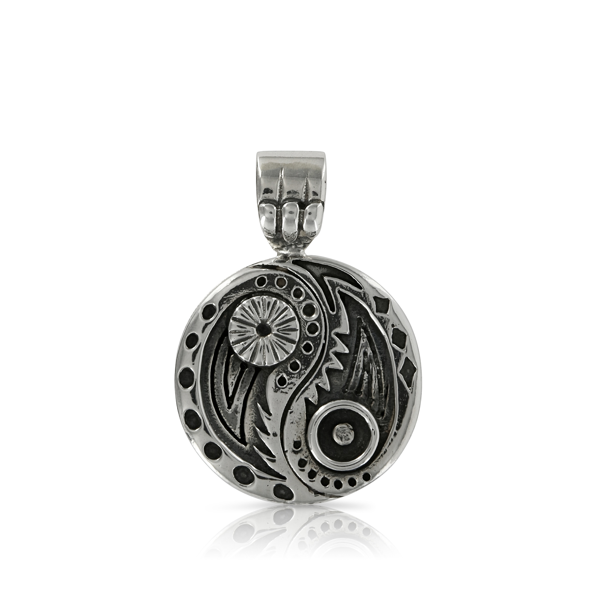 Silver Yin Yang Pendant by Prey Jewellery