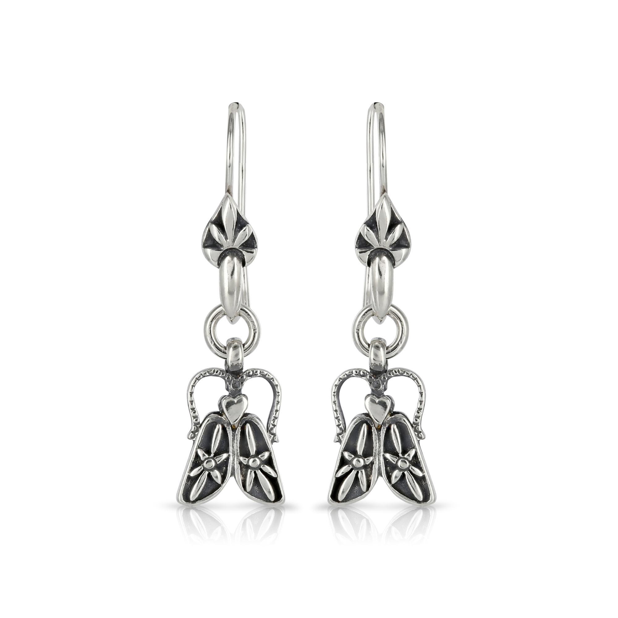 Silver Bug Drop Earrings by Prey Jewellery