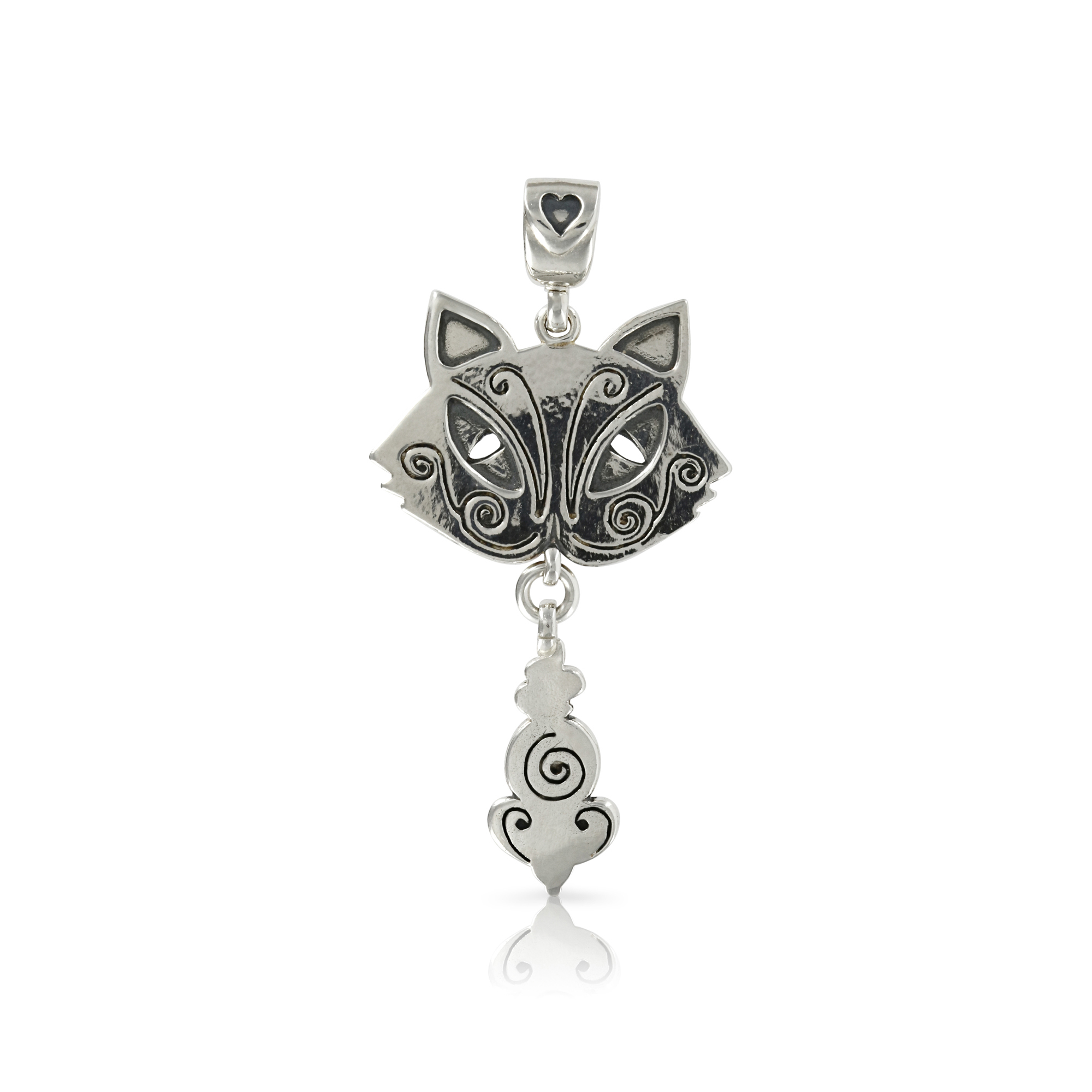 Cat and mouse Pendant back.