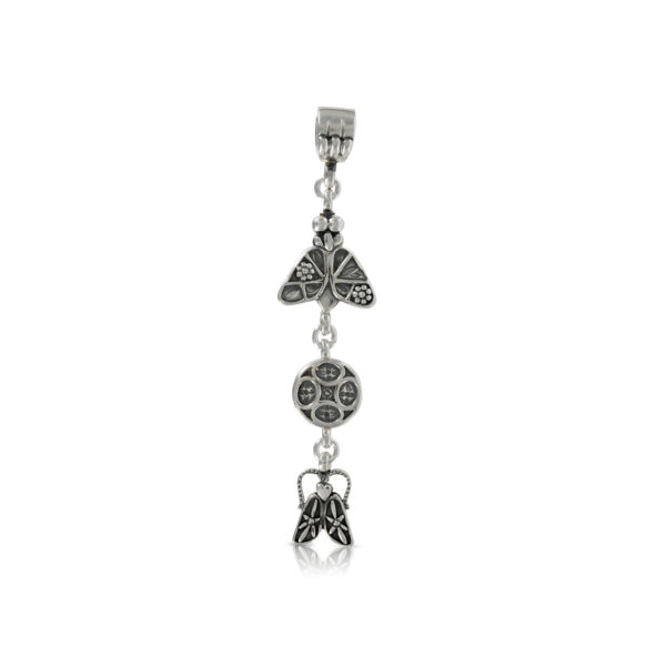 Silver Fly and Bug Pendant by Prey Jewellery