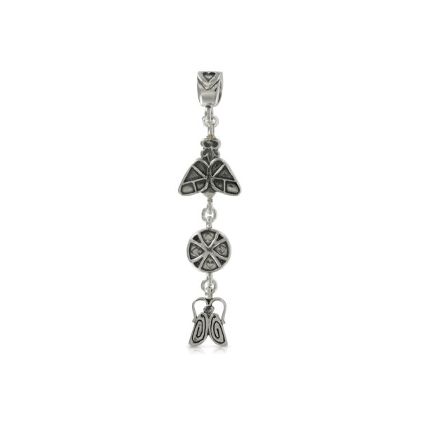 Silver Fly with Bead and Bug Pendant - Image 3