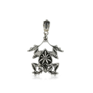 Silver Frog Pendant by Prey Jewellery