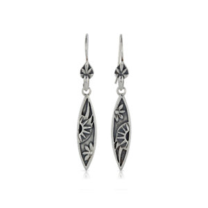 Silver Marquise Earrings by Prey Jewellery