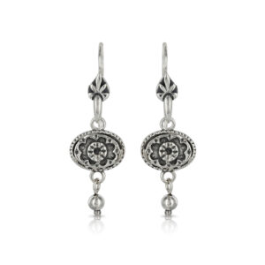 Silver Oval Earrings by Prey Jewellery