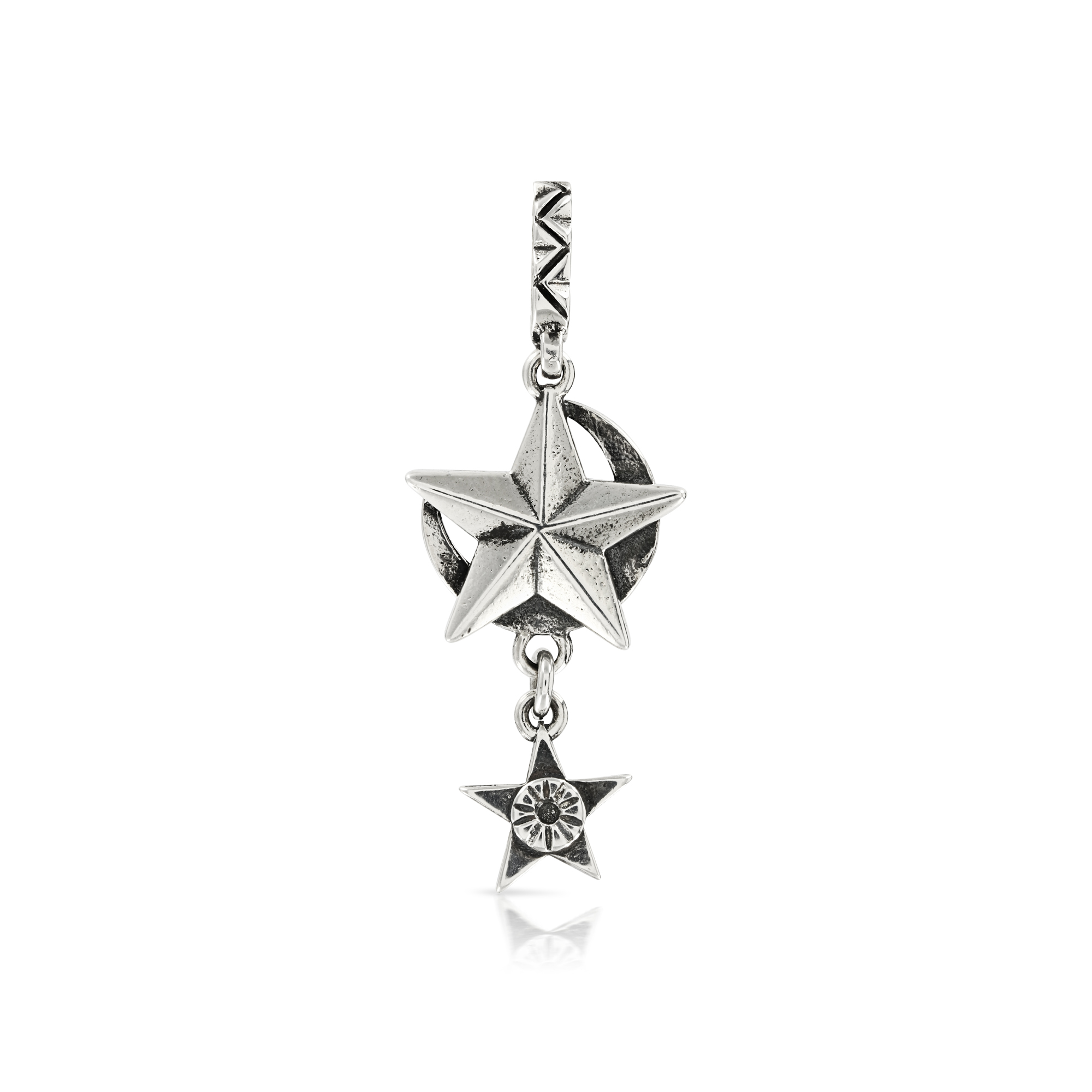 Silver Stars and Moon Pendant | Prey Jewellery