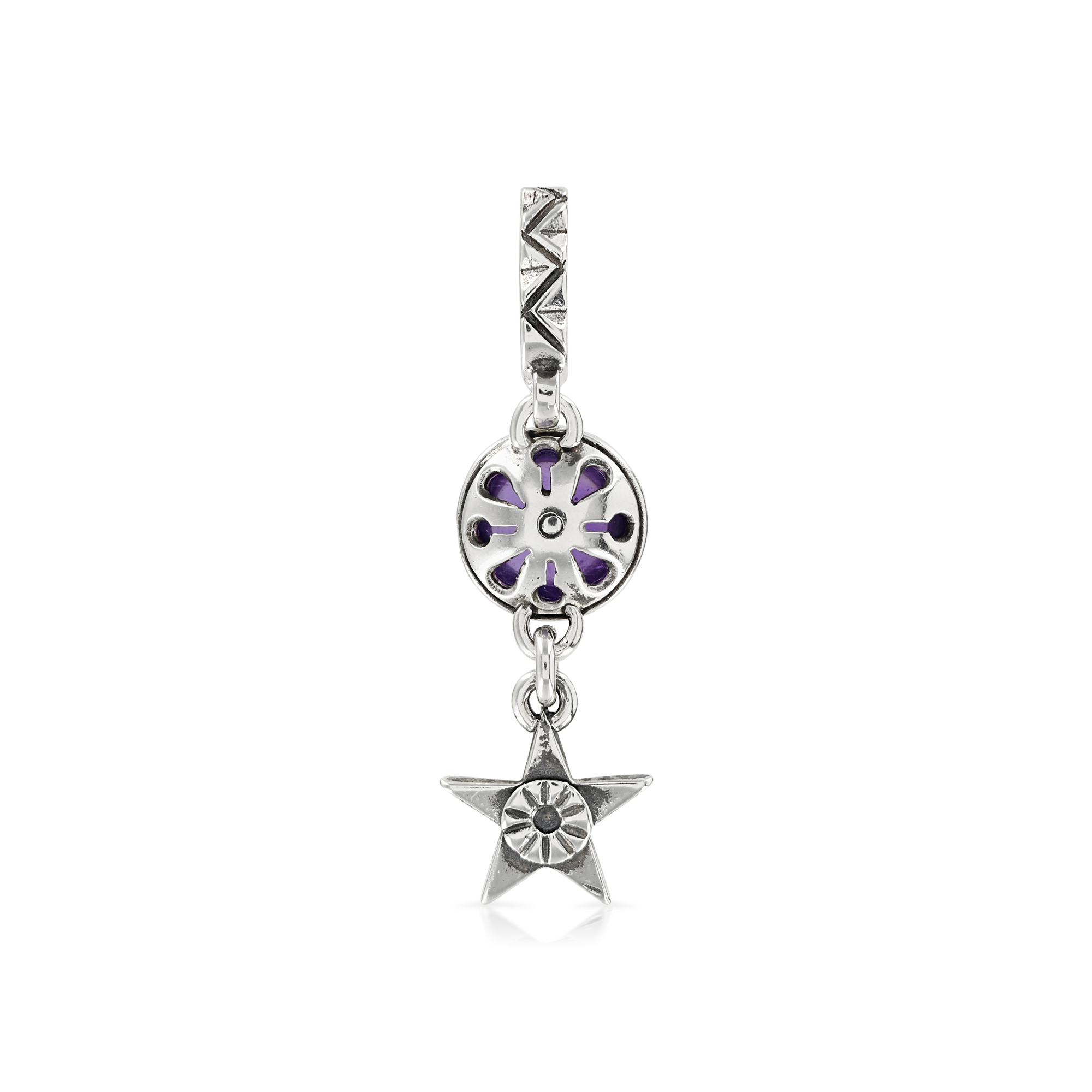 Silver Star and Amethyst Pendant - Image 2