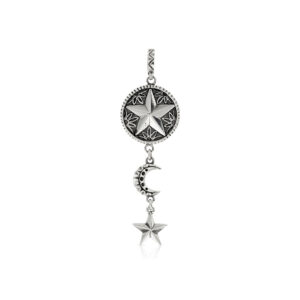 Silver Stars and Moon Pendant