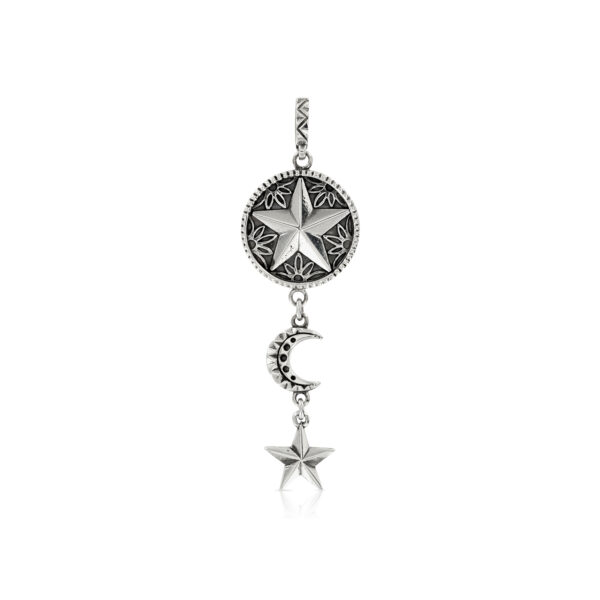 Silver Stars and Moon Pendant