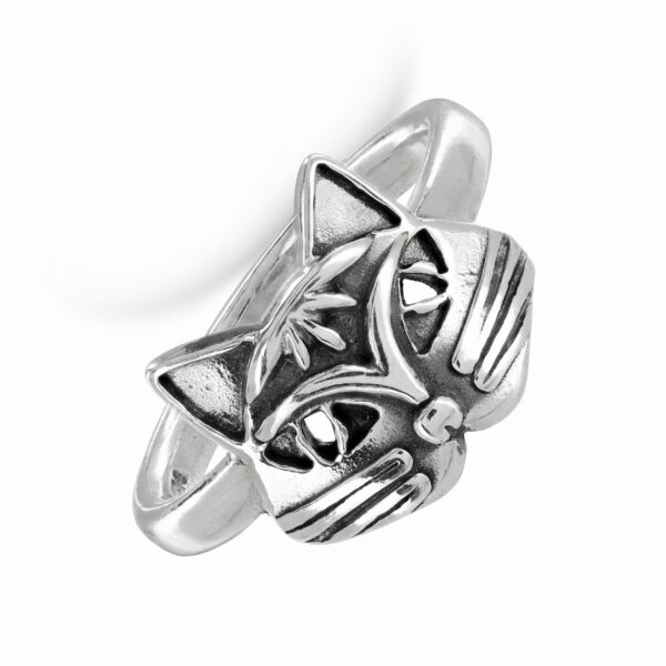 Silver Cat Ring