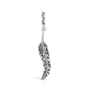 Silver Large Feather Pendant