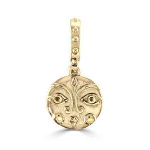 Gold Moon Face pendant