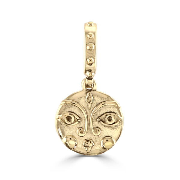 Gold Moon Face pendant