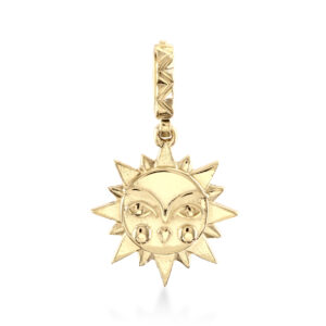 Gold sun ray pendant