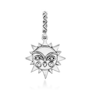 Silver sun ray pendant