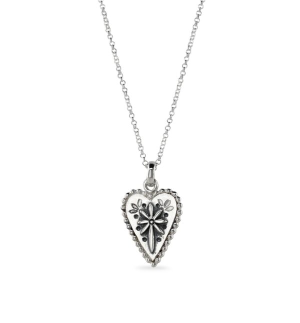 Medium Flower Heart pendant