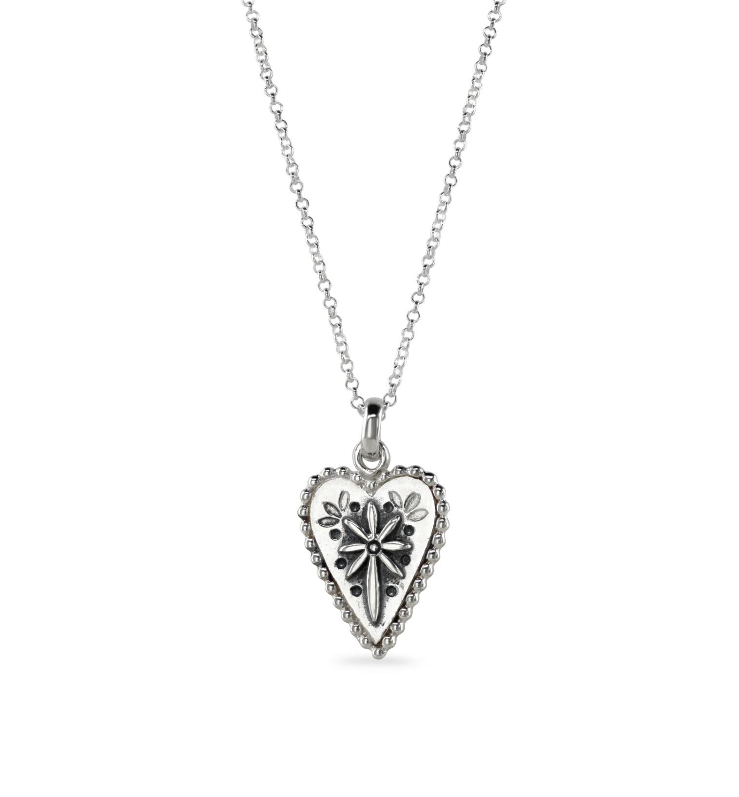 Medium Flower Heart pendant