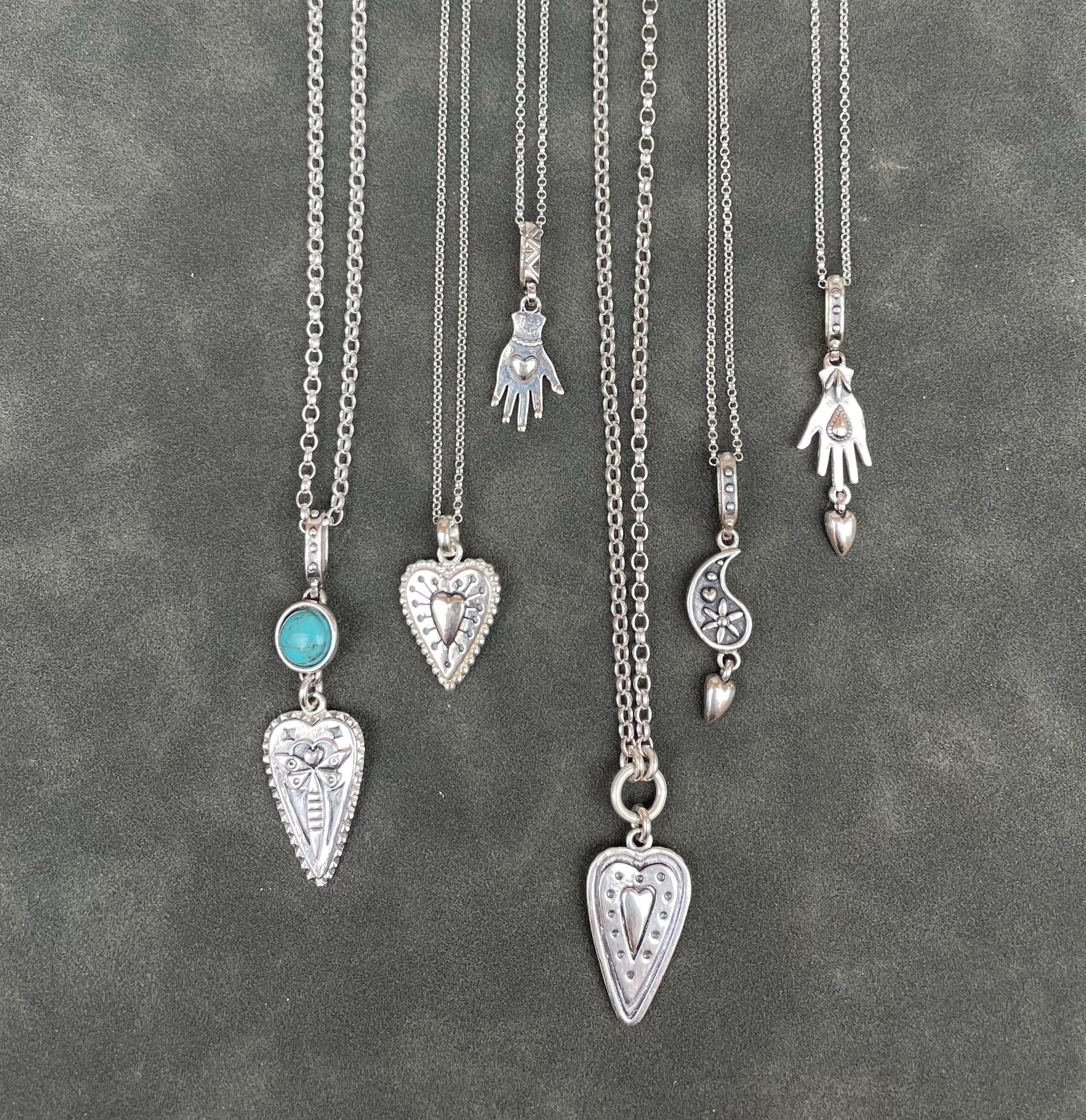 Medium Flower Heart pendant - Image 3