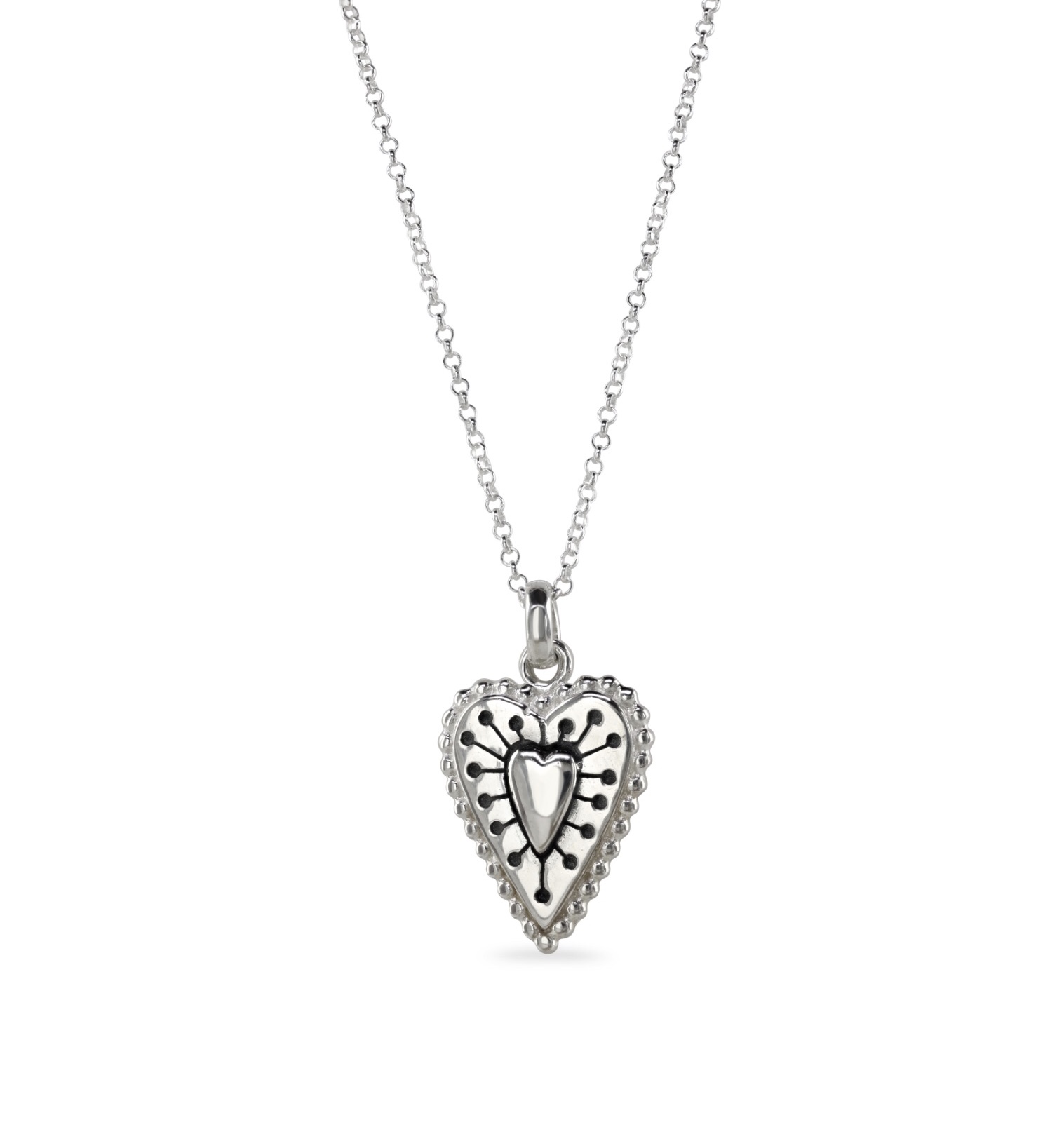 Medium Flower Heart pendant - Image 2