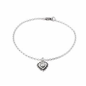 Tiny bee heart bracelet