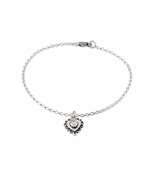Tiny bee heart bracelet