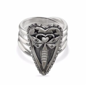 Mayfly heart ring