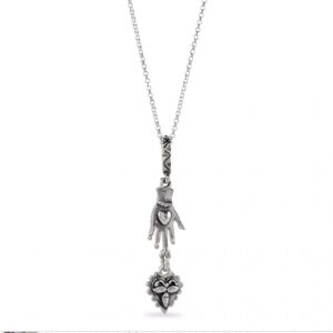 Hand and heart pendant